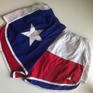 Texas flag running shorts sz L